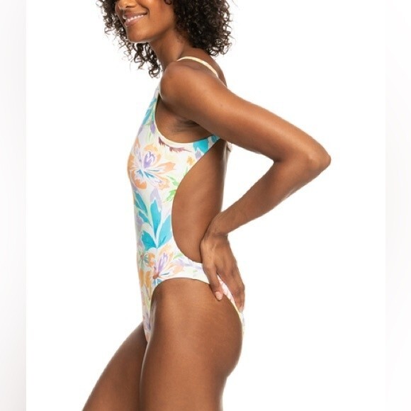 NWT REVERSIBLE ROXY Women's Retro Revo One Piece Swimsuit. SIZE LARGE - Picture 3 of 10